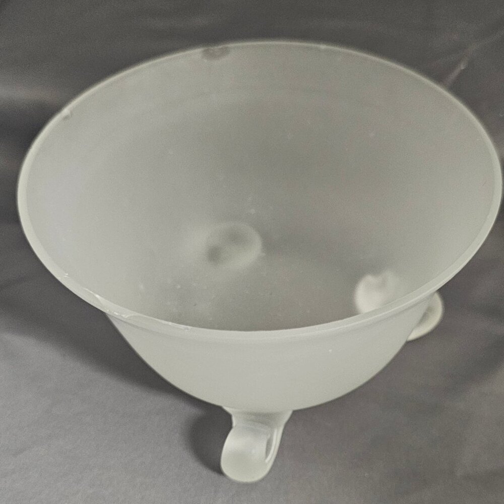 Vintage Glazed Candy Dish 3 Footed Bowl Preowned Condition